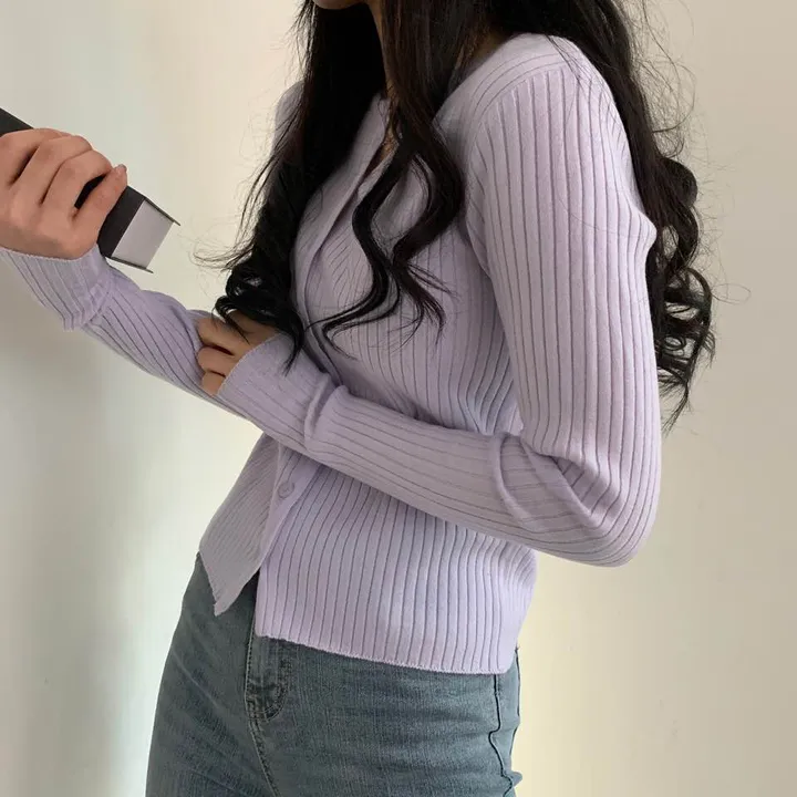 진심 여리핏, 골지 니트 가디건 ;9col 상세 이미지 8