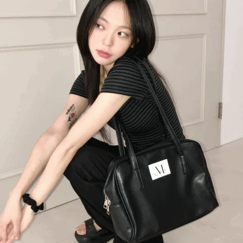 티브 레더 숄더백 남녀공용 (2컬러)