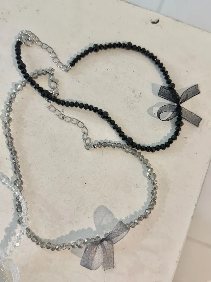 [made] 원 포인트 오간자 리본 초커 목걸이 (3color) 상세 이미지 24
