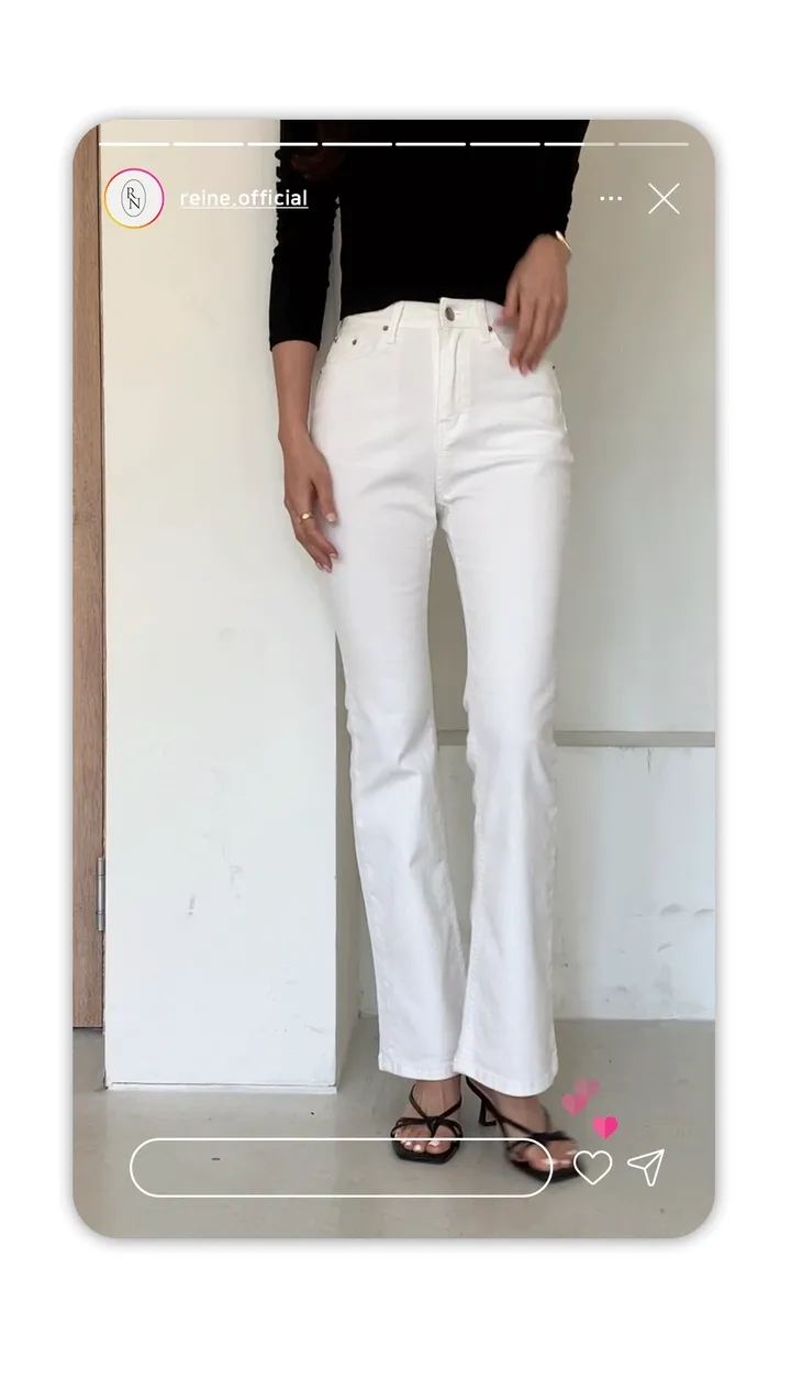렌느[당일발송/2type기장/자체제작] 더라인진 퍼펙트 부츠컷 코튼 ver. (2colors) 아이보리 당일발송 상세 이미지 6