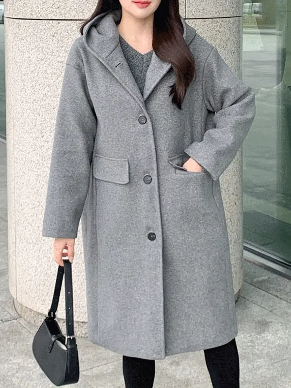 [겨울신상✨] 후드 울코트 / 롱코트 후드코트 떡볶이코트 겨울코트 겨울자켓 핸드메이드 코트 숏코트 퍼코트 모직코트 울코트 연말룩 벨트코트 밍크코트 롱패딩 숏패딩 코듀로이 기모 케이프코트 망토코트 숄코트 무스탕 퍼자켓 더블코트 하프코트 기모 후드롱코트 겨울 상세 이미지 6