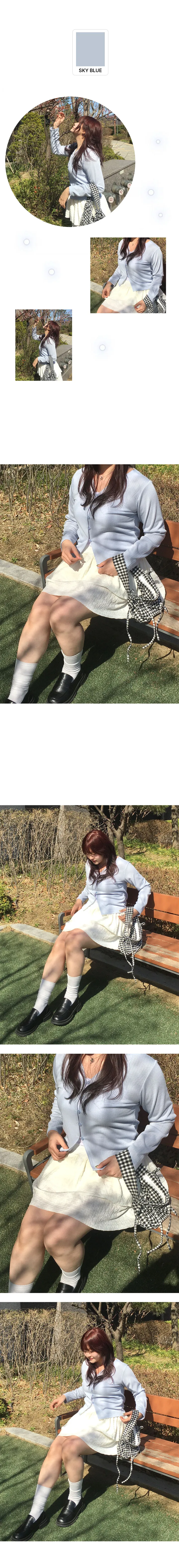 [2 사이즈] 큐이 여리핏 브이넥 가디건 (3 color) 상세 이미지 4