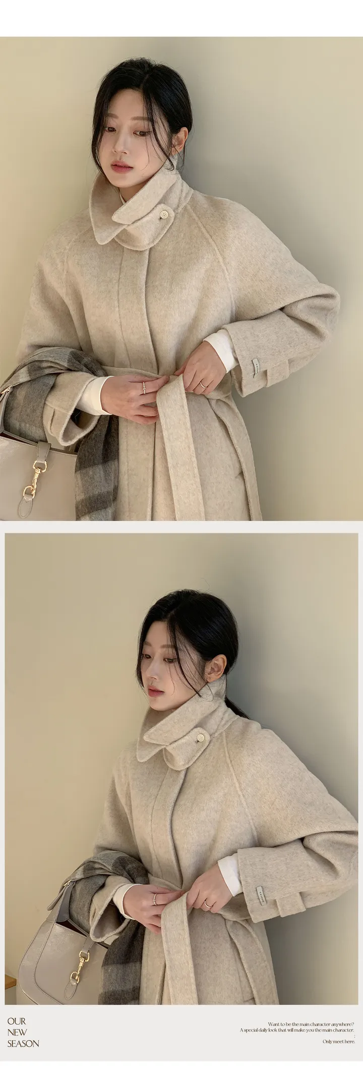 [자체제작/3천장돌파/S-L]마벨 프리미엄 히든단작 울 핸드메이드 하프 코트 상세 이미지 42