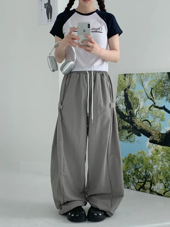 [UNISEX]알로 사이드 스냅 벌룬팬츠 상세 이미지 1
