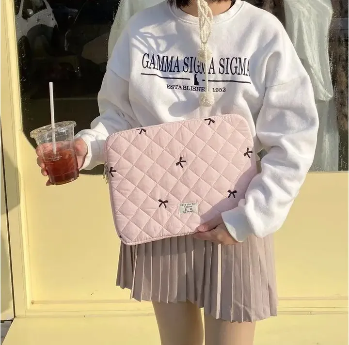 발레코어 베어 자수 누비 아이패드 태블릿 케이스 노트북 가방 11인치 13인치 15인치 아이패드파우치 상세 이미지 40