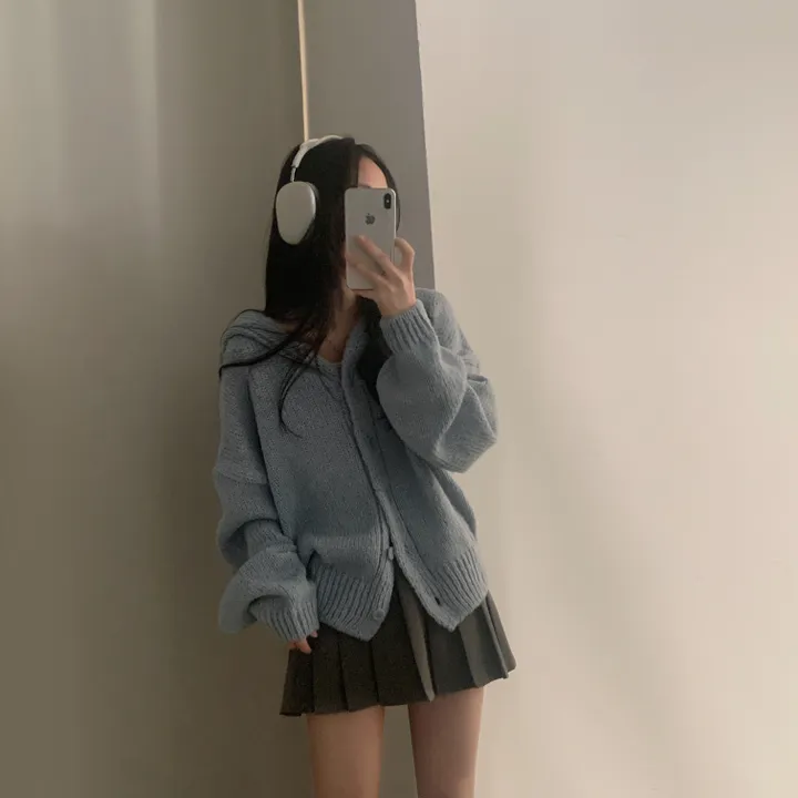 [후기보장*.*/루즈핏🤍] 보호본능, 아방핏 도톰 니트 후드가디건 - 5color 상세 이미지 51