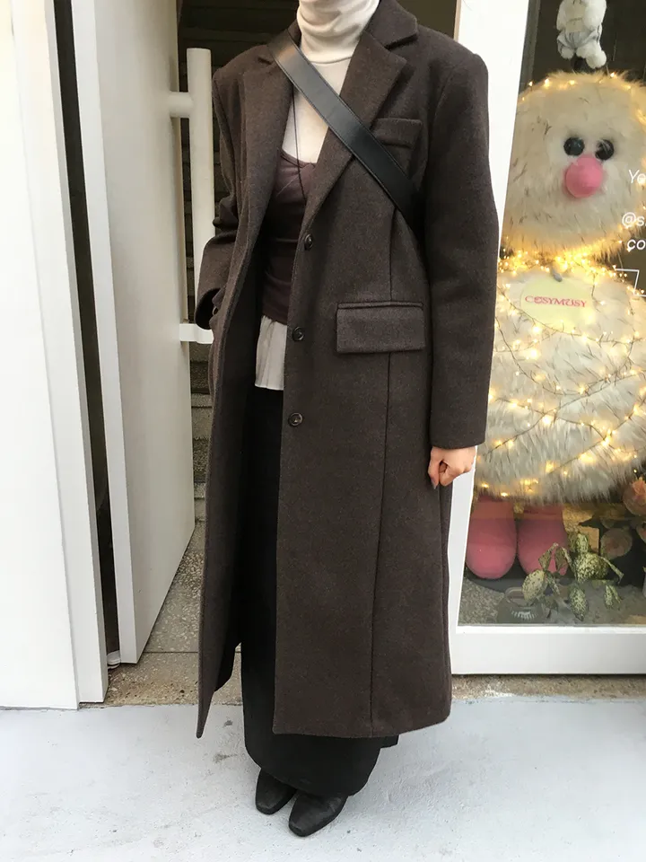 스테이 브이넥 롱코트 (3color) 상세 이미지 23