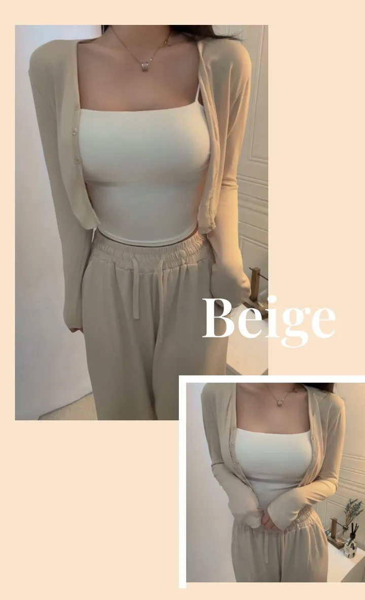 💕💕여리핏 슬림 브이넥 청순 부들 찰랑 데이지 단추가디건(봄/여름 신상)데이지 여친룩 가디건 (5컬러ㅣ봄,여름,가을 가디건 상세 이미지 4
