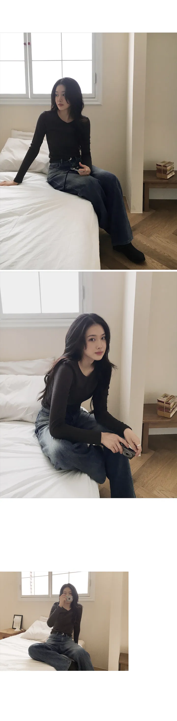 [🤎후들핏/빈티지데님] 모어와이드 에어소프트 데님팬츠 (+베이직/롱ver) - 4 size (SLOWMADE/자체제작/키작녀/키큰녀/고퀄리티/디테일/와이드팬츠/기본템/웰메이드) 상세 이미지 36