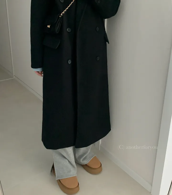 클래식 울 테일러드 더블 롱 코트 2col : 어나더포유 상세 이미지 29