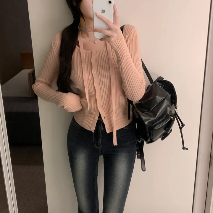일부당일🚀 [ 인스타폭주 ] 제네스 골지 긴팔 초커 니트 가디건 상세 이미지 34