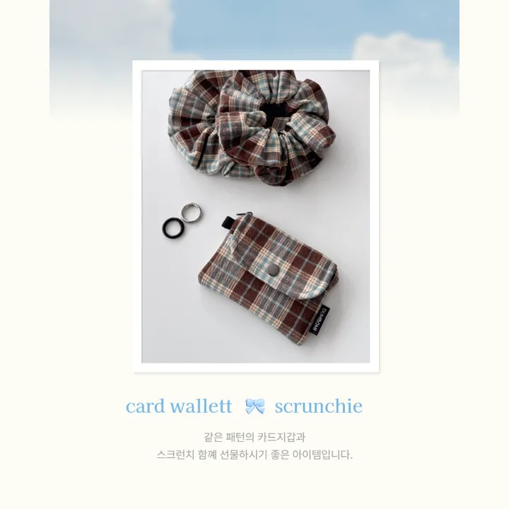 [handmade] 타탄체크 투웨이 카드지갑 동전지갑 상세 이미지 4
