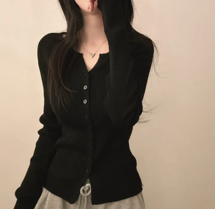 [부들소재,퀄좋아요!] 데일리핏~ 슬림 골지 단추 니트 가디건 5color 상세 이미지 9
