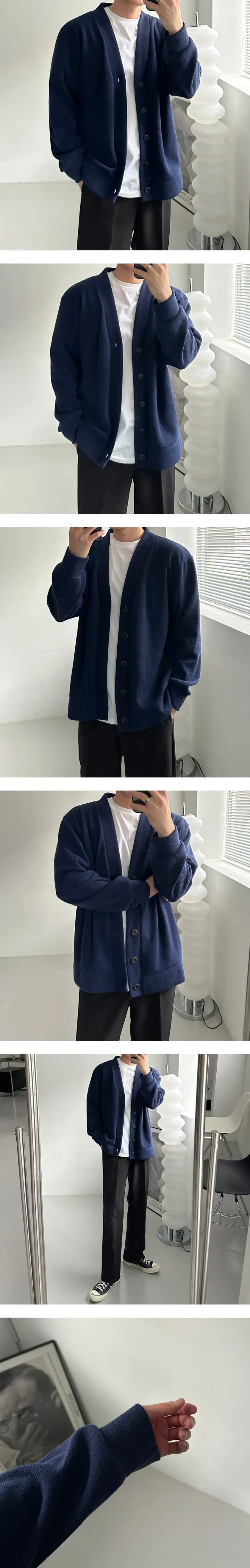 M-5XL 빅사이즈 남녀공용 오버핏 골지 가디건 (7color) 상세 이미지 7