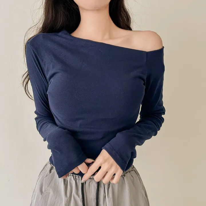 제니 원숄도 오픈 원오프숄더 스핀 티셔츠 러블리 상세 이미지 6