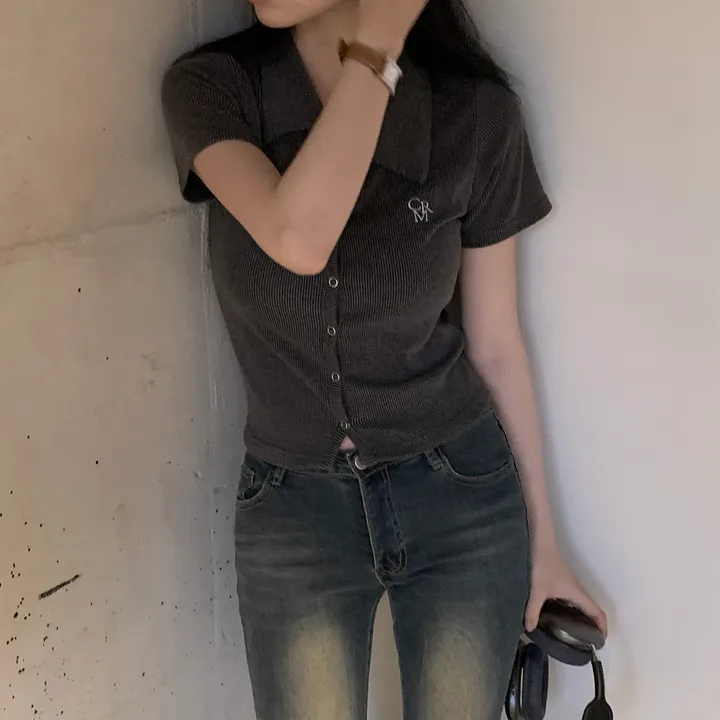 [드디어반팔출시!!/아이보리 당일출고🎉] 자체제작 #크치Made 반팔 ver. 웨하스 슬림핏 카라 골지 반팔 니트 가디건 - cd 상세 이미지 29