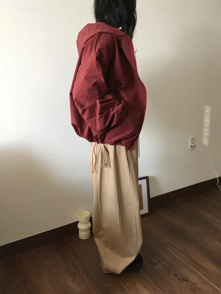 MD픽🩵 베카 체크 투웨이 후드 점퍼(5color) 상세 이미지 39