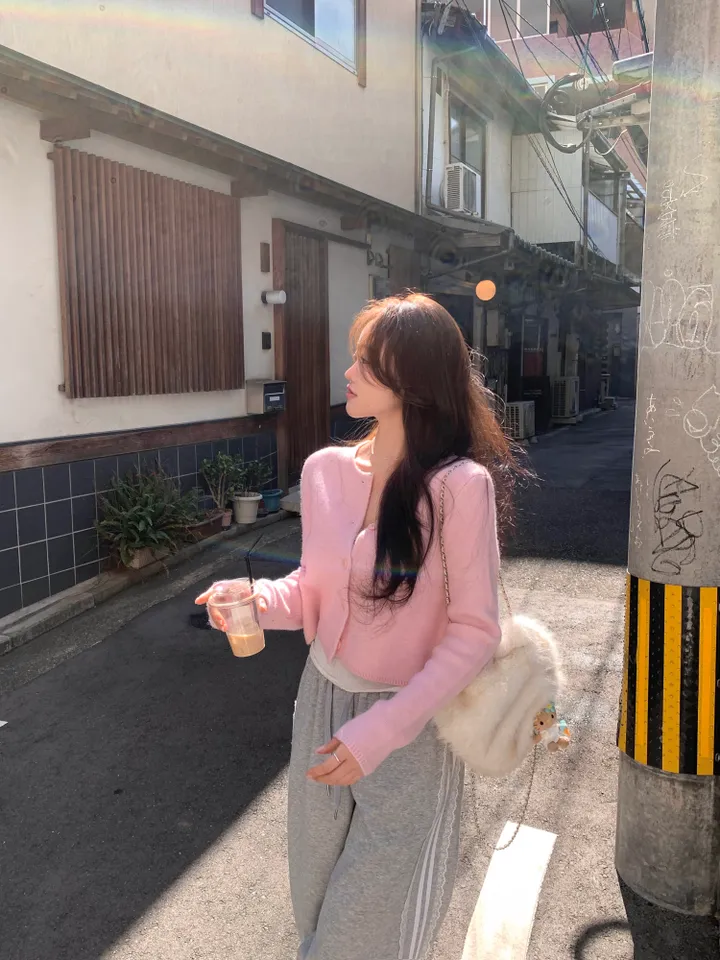 [베이비색감💌/고퀄원단] 앙고라 봄 새미크롭 가디건-4col 상세 이미지 1