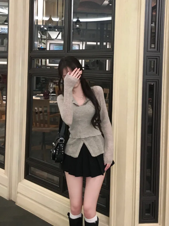 [ 초여리핏 ] 라마르 레이어드 뷔스티에 가디건 세트 상세 이미지 12