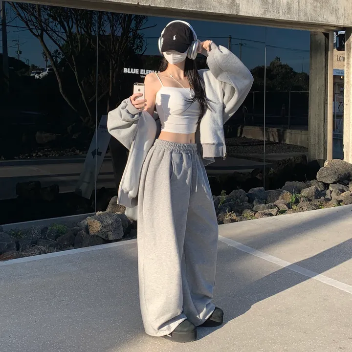 봄버전 추가🌸[made/숏&롱] #자스민벨 시그널 벌룬 밴딩 절개 롱와이드 하이웨스트 투웨이 스트링 트레이닝 조거팬츠 키작녀 키큰녀 빅사이즈 봄 사계절 팬츠 상세 이미지 34