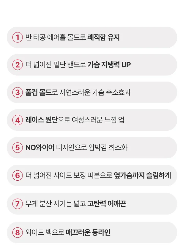 가슴축소브라 벌어진 부유방 압박 미니마이저 처진 가슴 작아보이는 보정 속옷 브라 상세 이미지 23