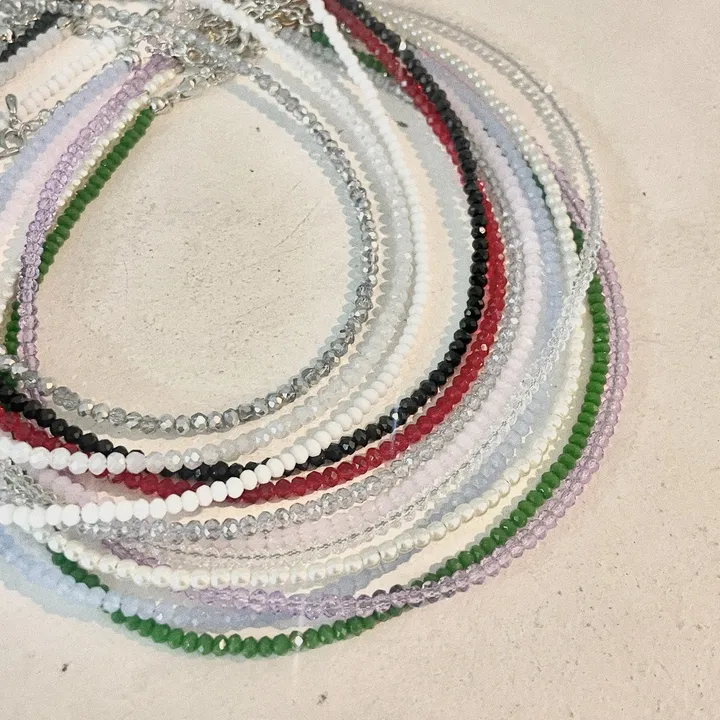 *made* 사계절 만능 레이어드 론델 비즈 목걸이 (2size 13color) 상세 이미지 2