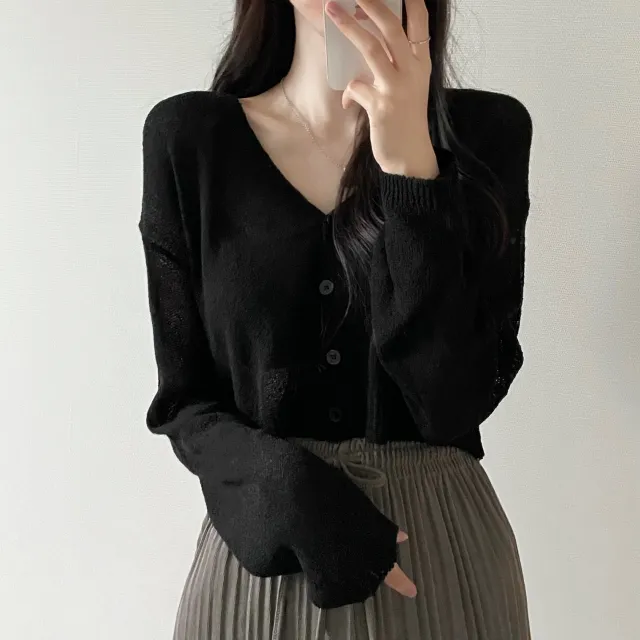 (5color)피넛 썸머 크롭 브이넥 가디건 상세 이미지 20