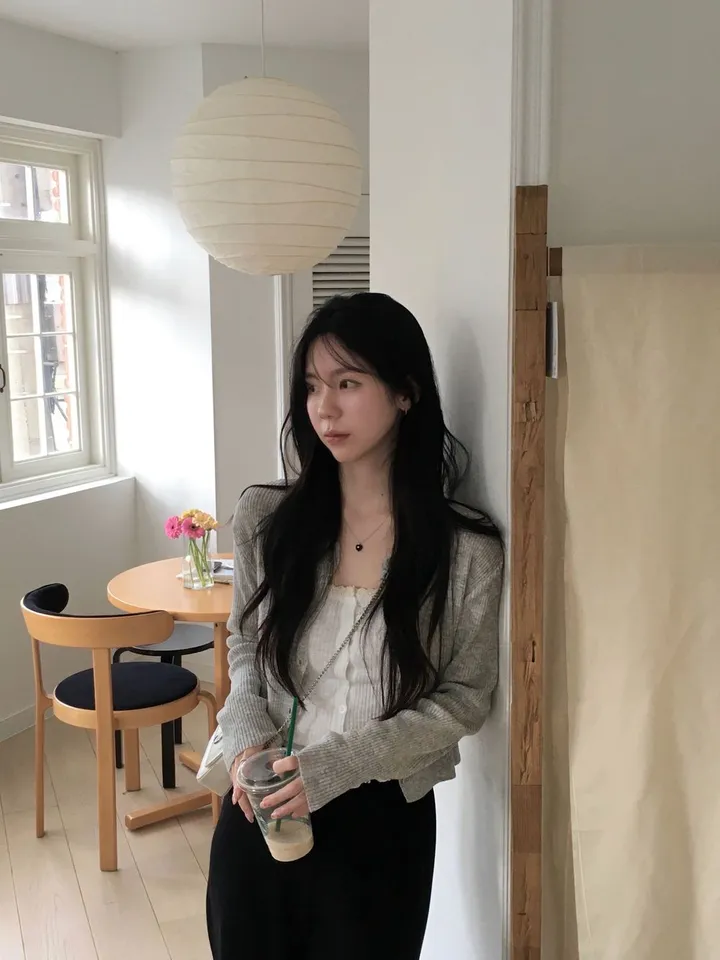 레이 여름 린넨 골지 크롭 라운드 긴팔 가디건 (9color) [ 봄 여름 살안타템 데일리룩 기본 베이직 ] 상세 이미지 20