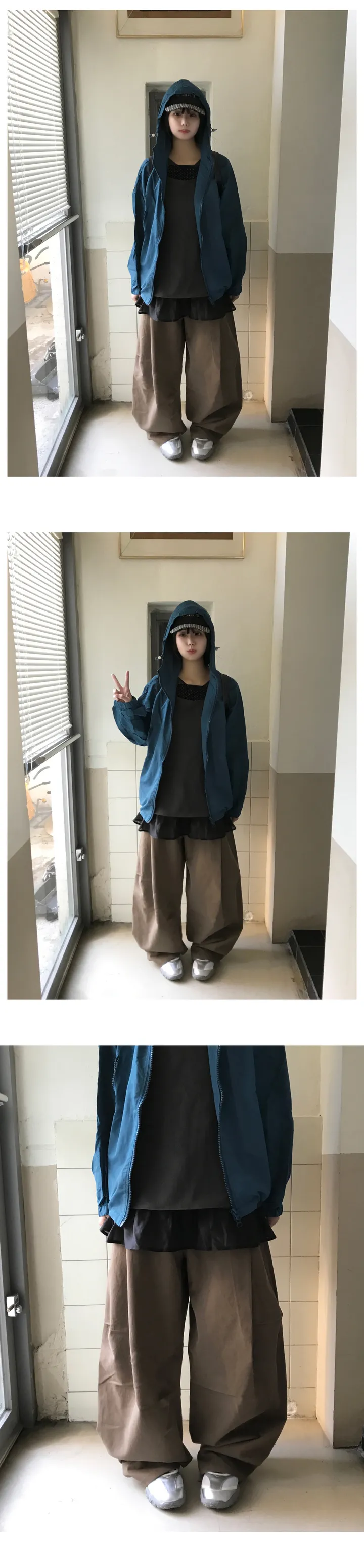 지퍼 후드 바람막이 자켓 (5 color) 상세 이미지 3