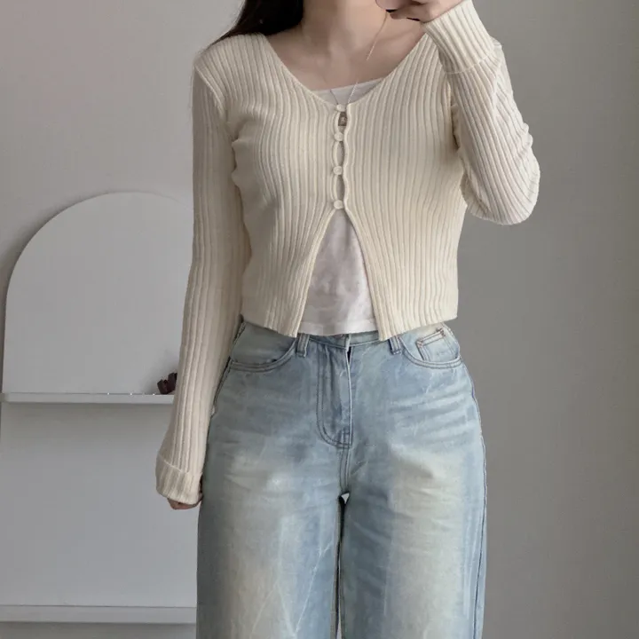 세트최저가!고퀄보장 / 제이 버튼 브이넥 골지 가디건 +니트나시 셋업SET (5COLOR) 상세 이미지 6