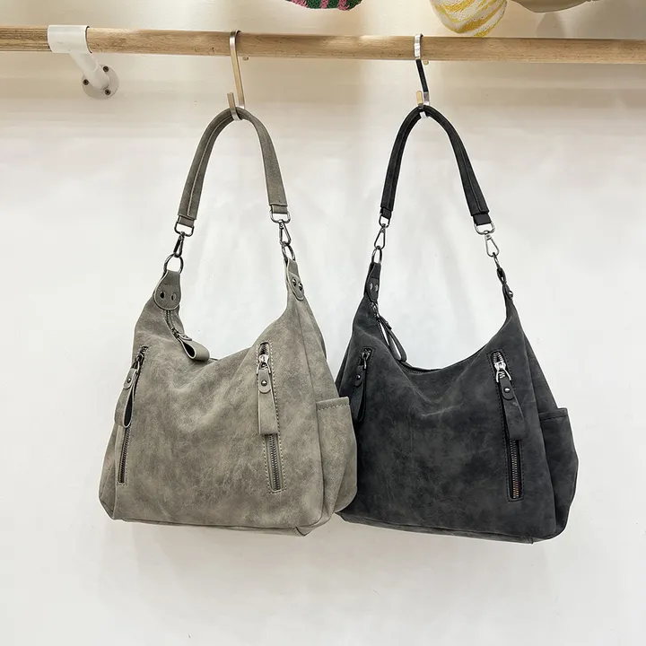 가을겨울 세무가방 2way zipper vintage shoulder bag 상세 이미지 14