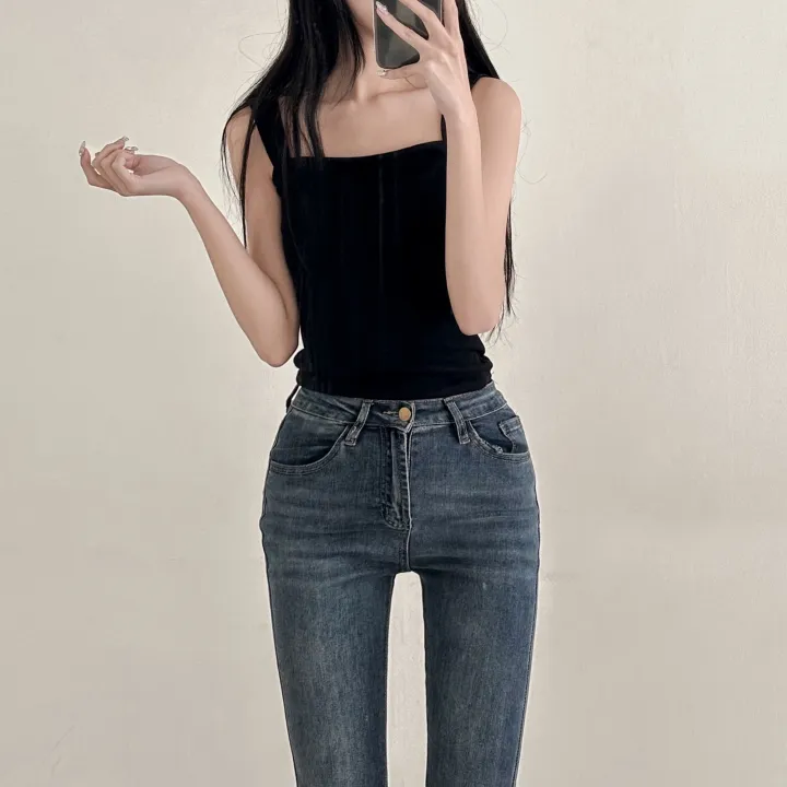 당일 출고🚀속옷끈 노출X💕핏보장 🔥 부유방 소멸❌ 비슬림핏 스퀘어 나시 이너템 끈 체형커버 쫀쫀 스판 슬리브리스 (화이트, 그레이, 블랙) 3color 상세 이미지 23