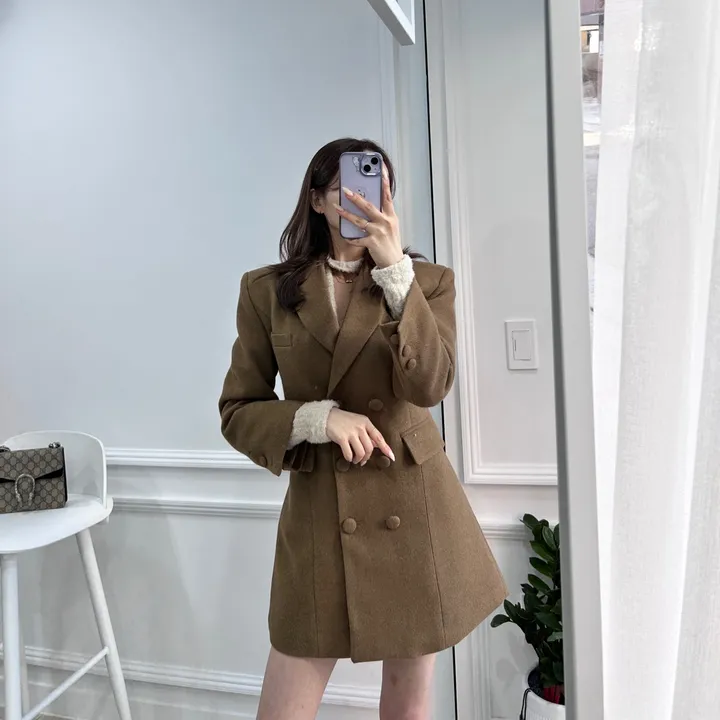 울 라인 더블 하프 코트 3color 2size 상세 이미지 15