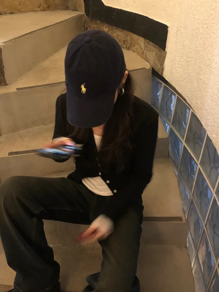 레이디 슬림 버튼 골지 가디건 상세 이미지 10