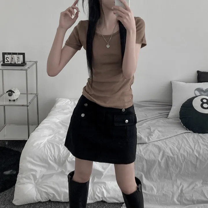 daily slim-fit short sleeve t [ 기본핏 라운드 슬림핏 스탠다드 숏 반팔 티셔츠 ] 상세 이미지 12