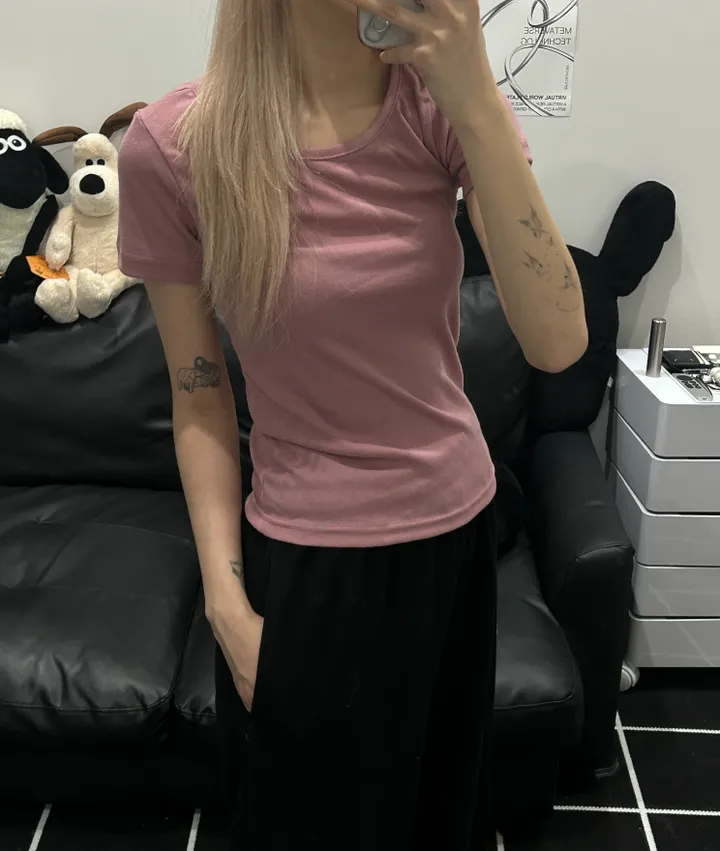 [🎀누적판매 2천장🎀] Butter slimfit u-neck short sleeve T 버터 슬림핏 유넥 반팔티 상세 이미지 53
