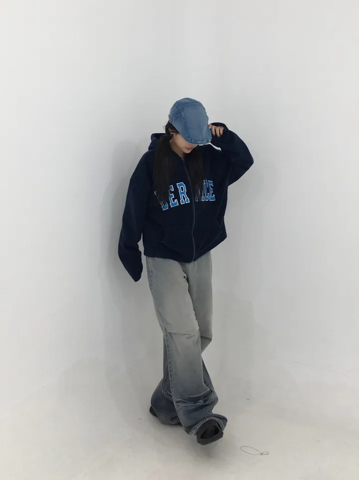 자수 후리스 후드집업 상세 이미지 38