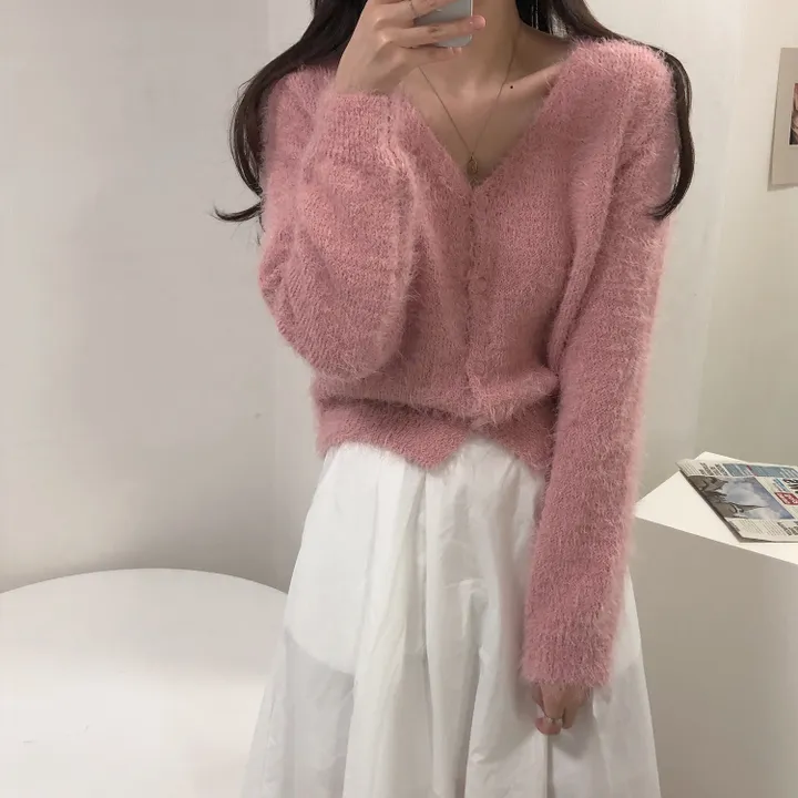 [여리핏/7color] 포근 솔잎 니트 가디건 상세 이미지 8