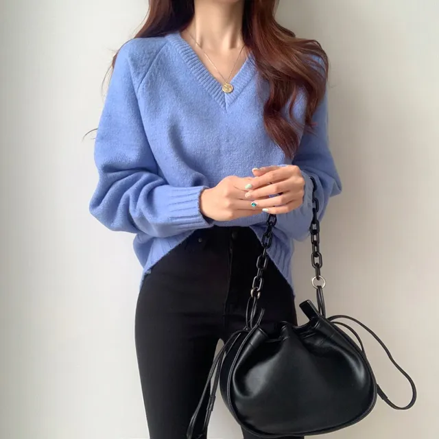 [ 무조건 소장 추천! 인기만점 ] 데일리 루즈핏 V넥 니트 상세 이미지 45