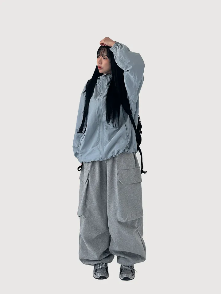[오버핏,퀄보장/UNISEX] 케이 파스텔 후드 바람막이 (3color) 상세 이미지 8