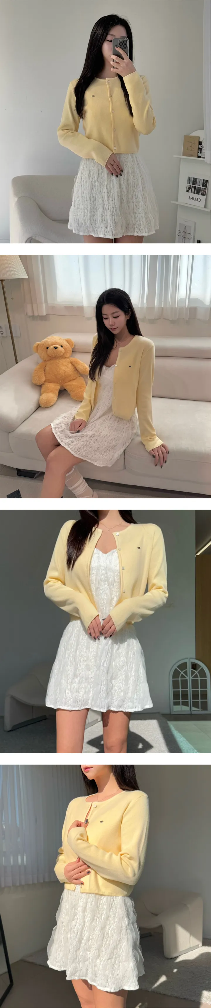 봄 가디건🌼 실버 팬던트 파스텔 가디건 상세 이미지 2