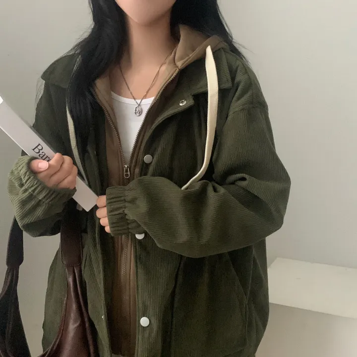 [예쁨보장✨/일체형] 코듀로이 골덴 후드집업, 점퍼자켓 - 3color 상세 이미지 9