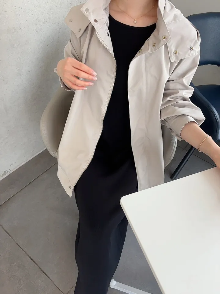 간절기 루즈핏 A라인 후드 바람막이 점퍼 상세 이미지 18