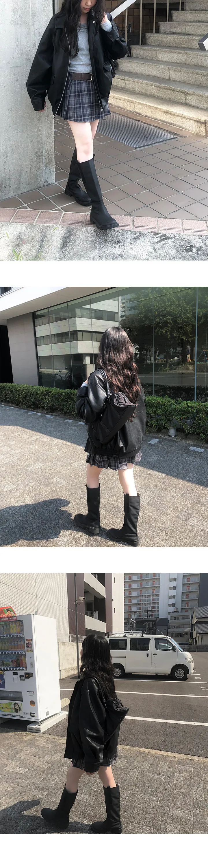 [간절기/퀄리티🖤] 밀런 오버핏 레더 블루종 가죽자켓 상세 이미지 11