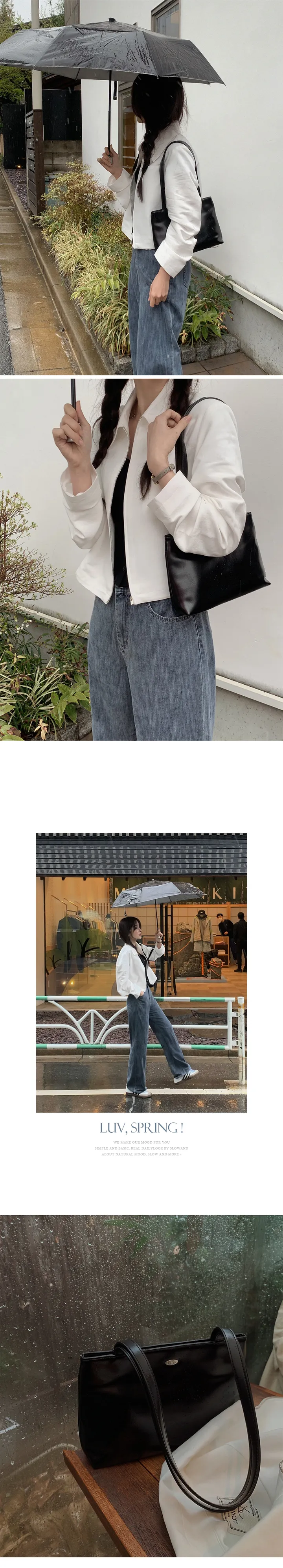 [🤎데일리/가벼움] #LENTO. Bazil Everyday bag  - 5 color (SLOWMADE/자체제작/비건레더/플레인/실버백/글로시) 상세 이미지 22