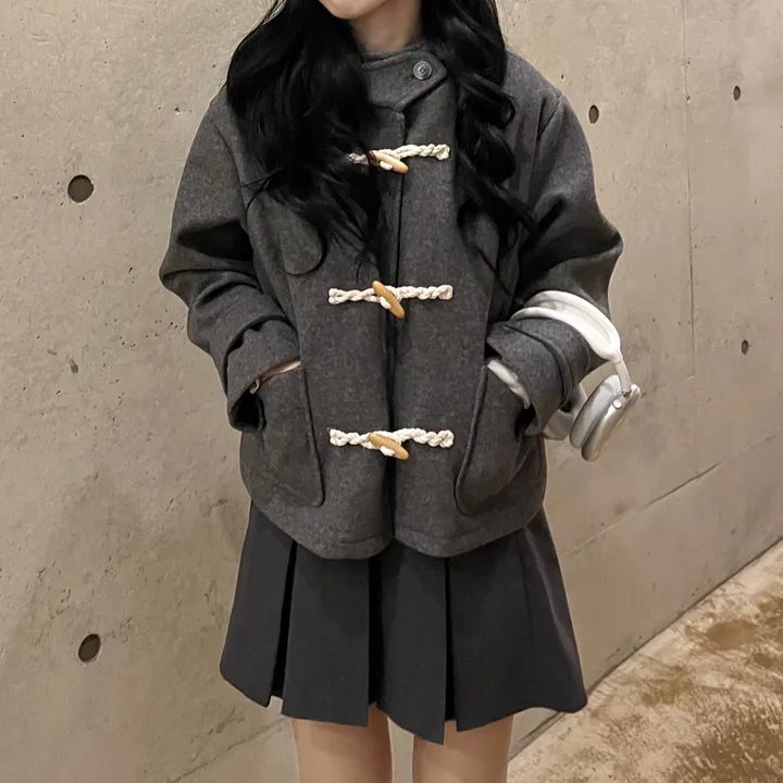 (하프버전출시)후드 떡볶이 숏 코트 자켓 누빔안감 상세 이미지 12