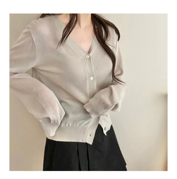 브이넥 긴팔가디건 11color 상세 이미지 21