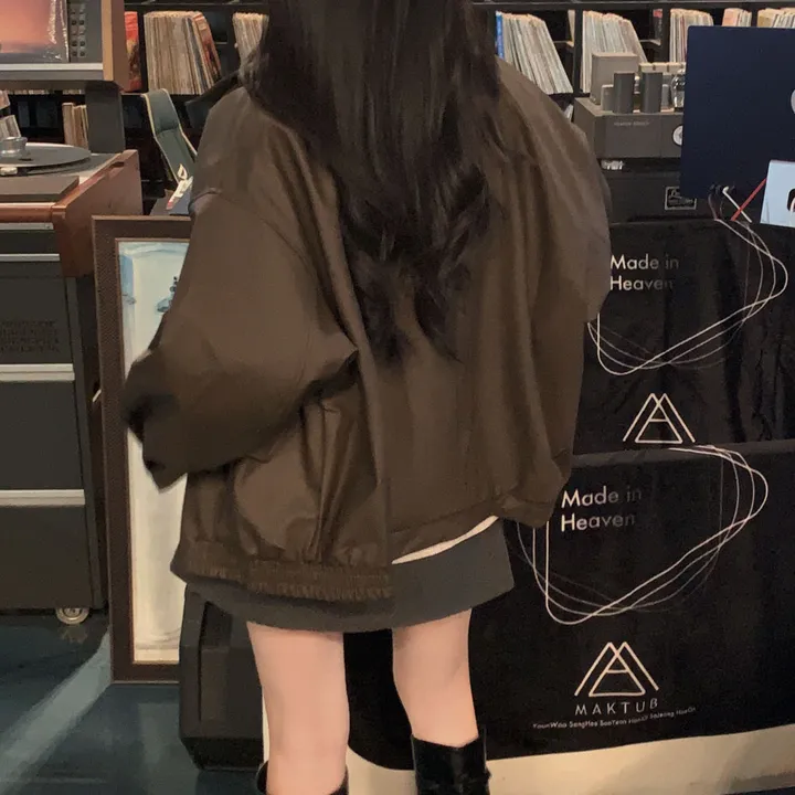 [핵고퀄!/✨주문폭주/후기극찬✨]매트 레더의 정석,오버핏 레더 블루종 자켓 점퍼 상세 이미지 56