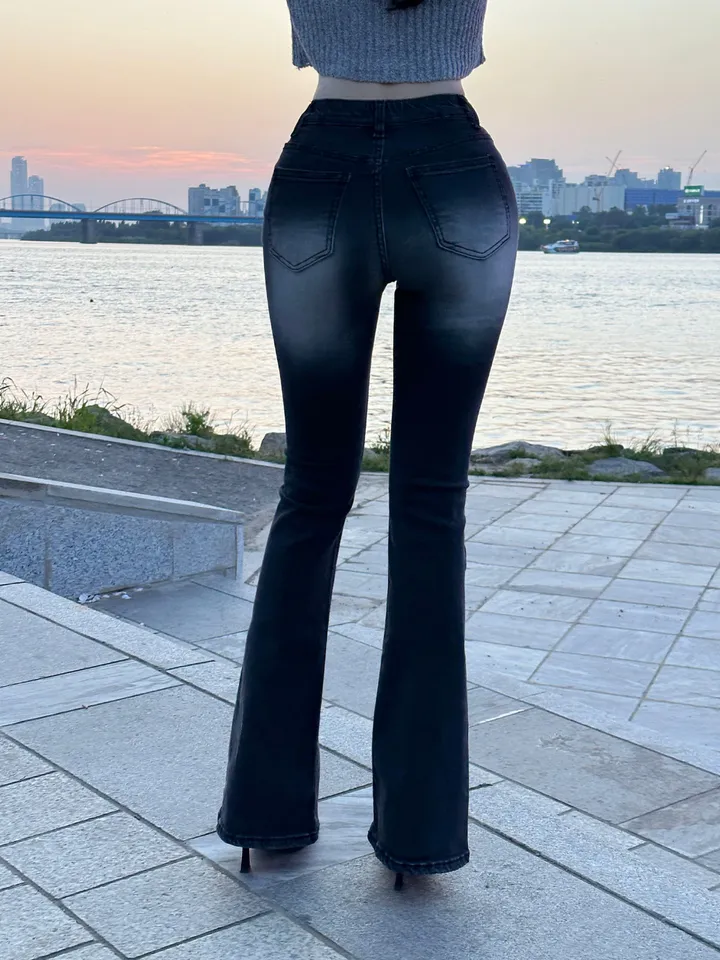 [자체제작/허리쏘옥/히든밴딩/기본,롱ver] -3kg 몸매 보정 워싱 롱 부츠컷 데님 청바지 롱팬츠 상세 이미지 89