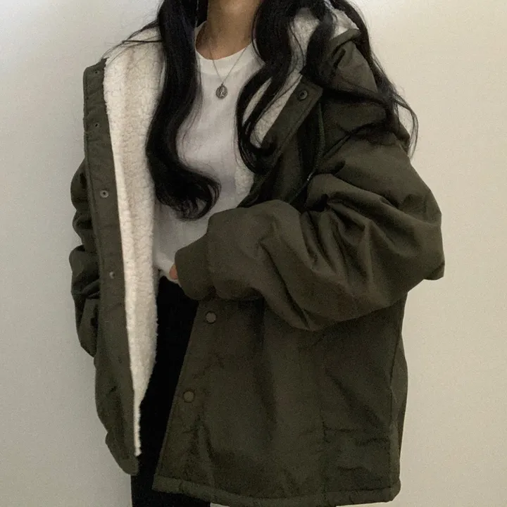 [ 겨울까지 ] 안감 양털 왕따뜻 야상 점퍼 상세 이미지 34